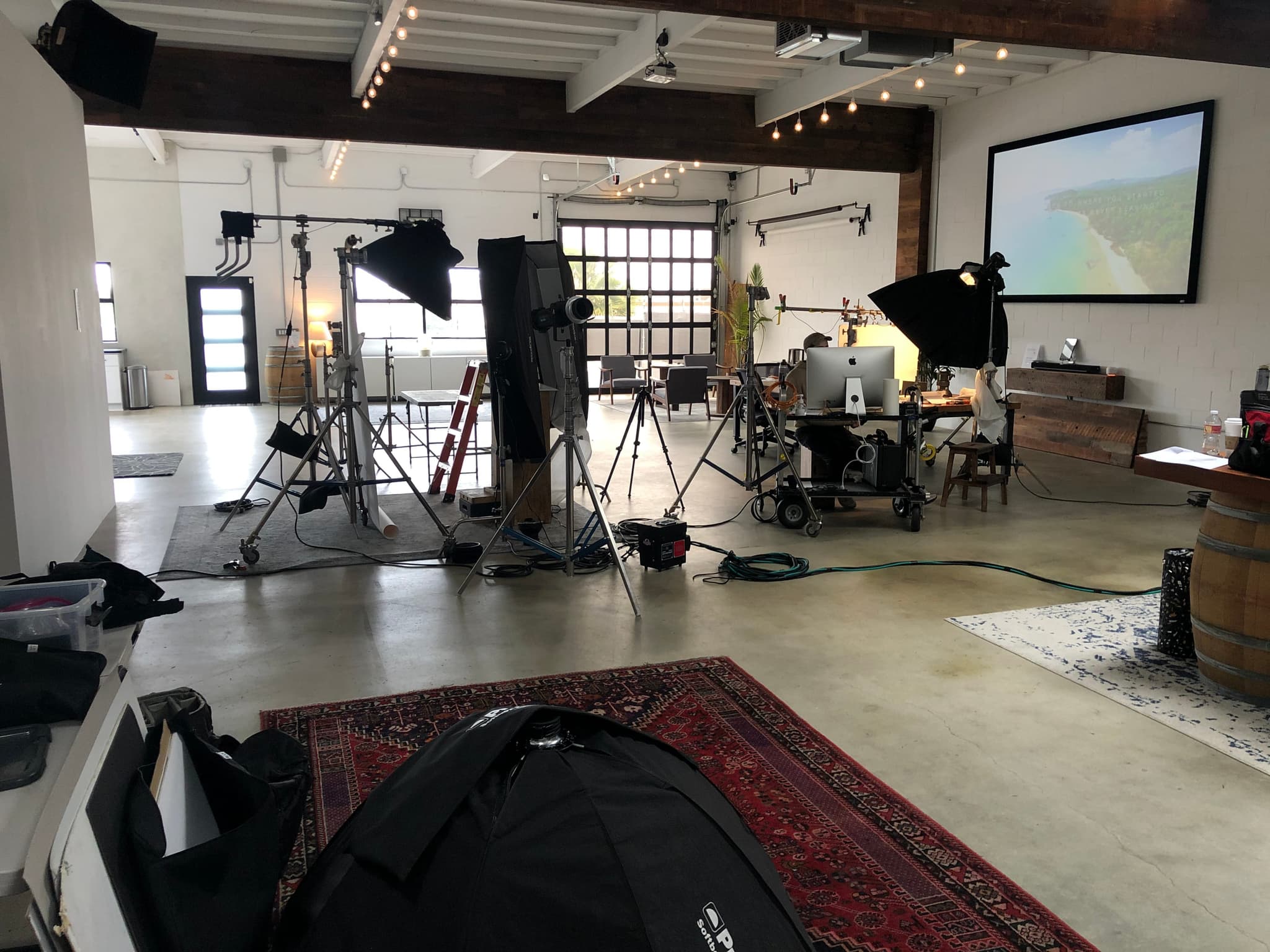 Crew in action at Ocean Front studio
