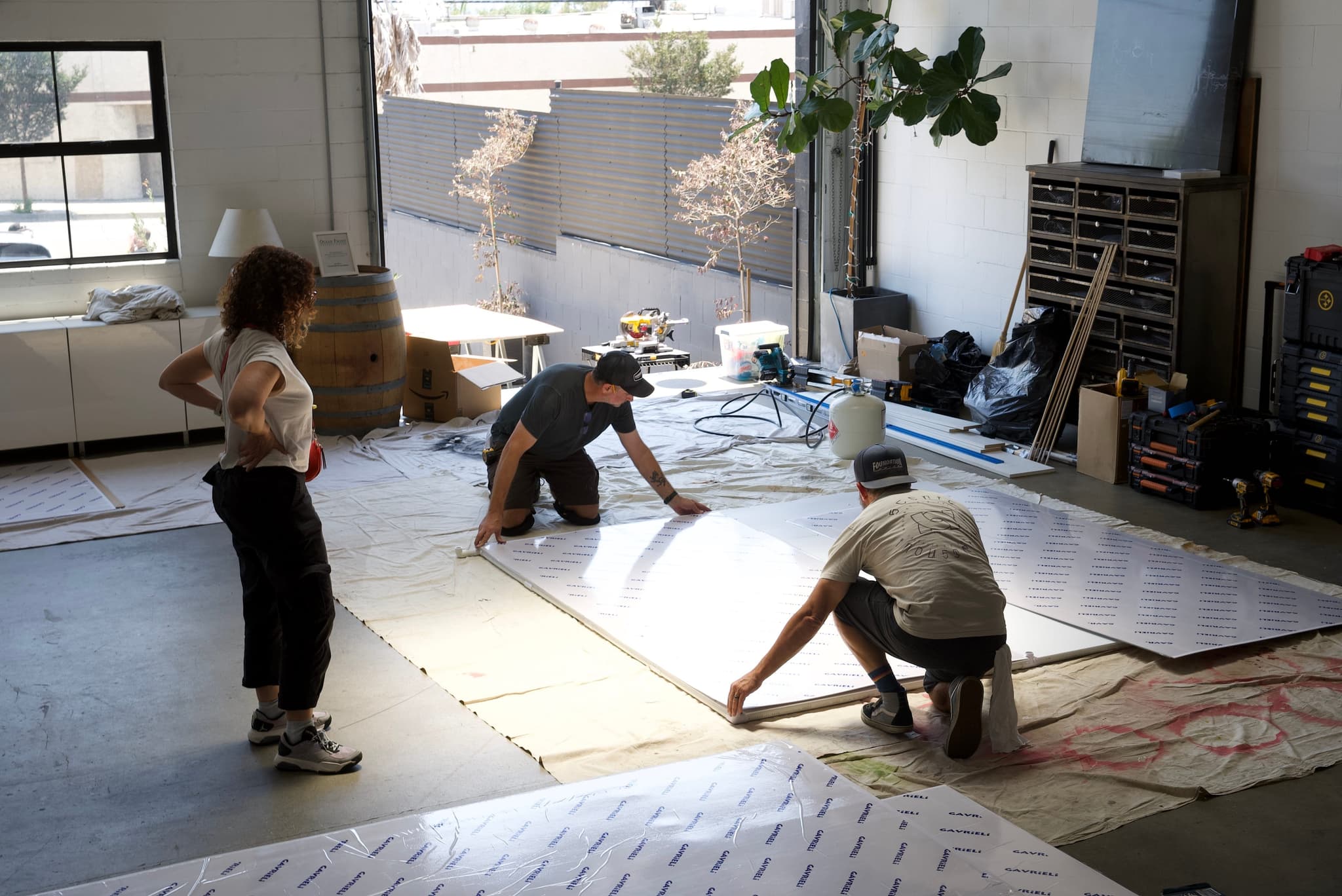 Building the underwater set
