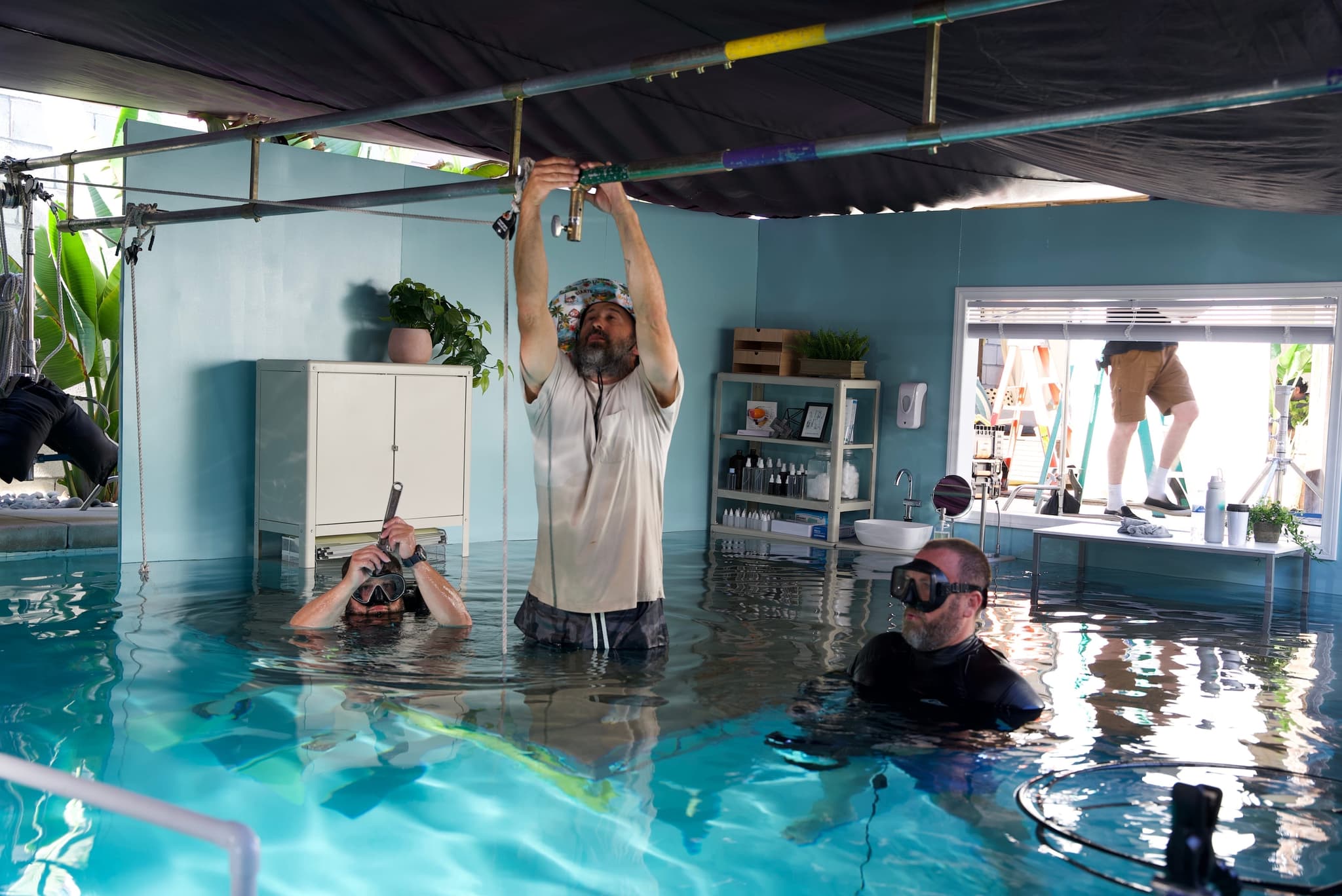 Submerged set underwater